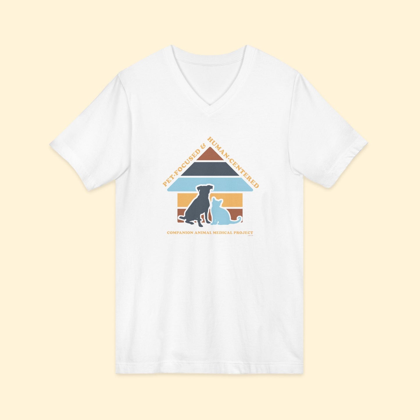 Unisex V - Neck Tee | FUNDRAISER | Companion Animal Medical Project - Detezi Designs - 26977839371960689933