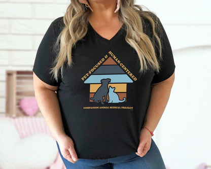 Unisex V - Neck Tee | FUNDRAISER | Companion Animal Medical Project - Detezi Designs - 26977839371960689933