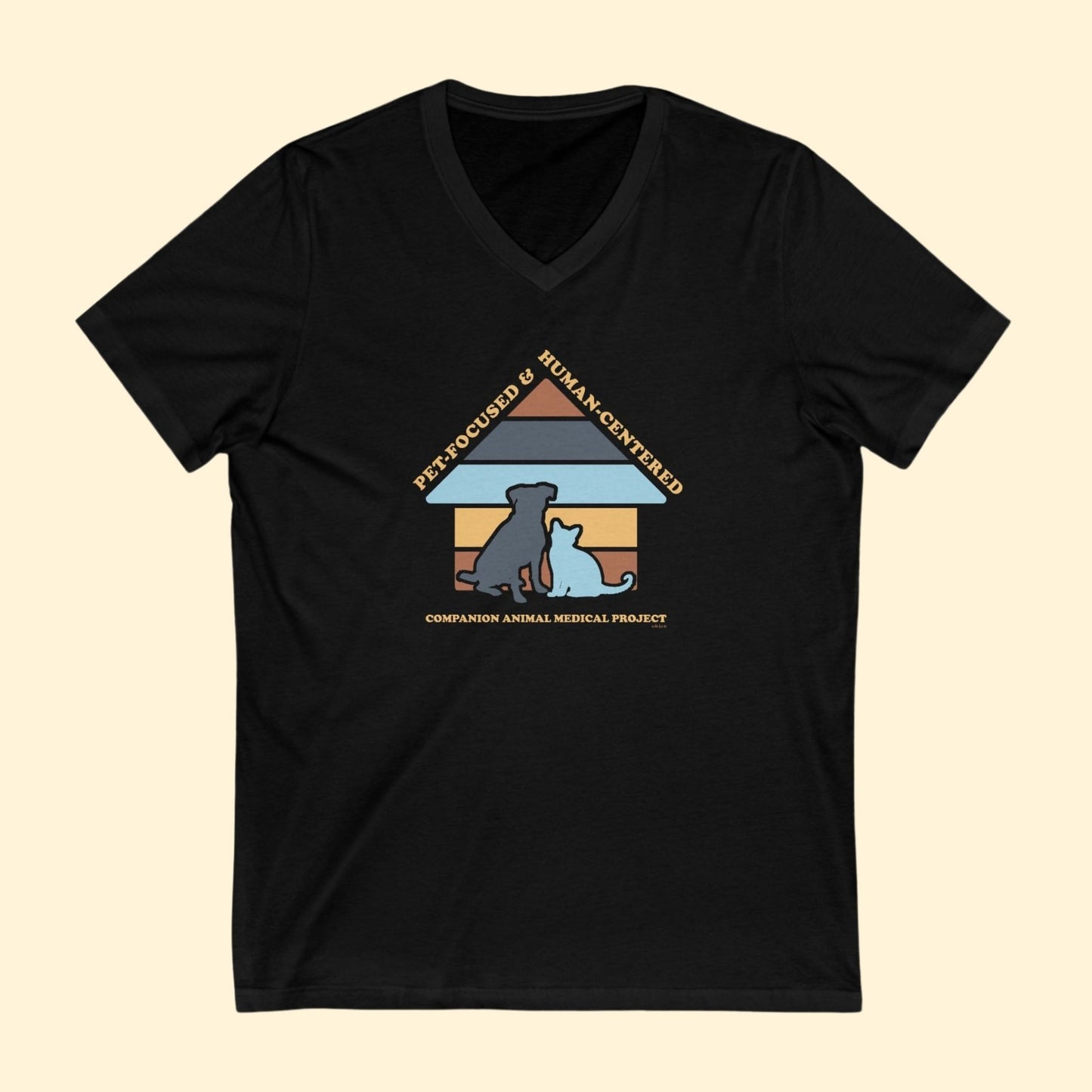 Unisex V - Neck Tee | FUNDRAISER | Companion Animal Medical Project - Detezi Designs - 32647935580938175360