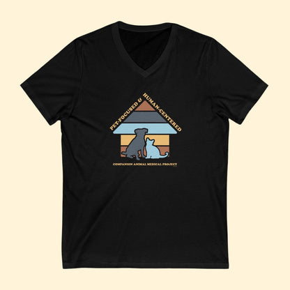 Unisex V - Neck Tee | FUNDRAISER | Companion Animal Medical Project - Detezi Designs - 32647935580938175360