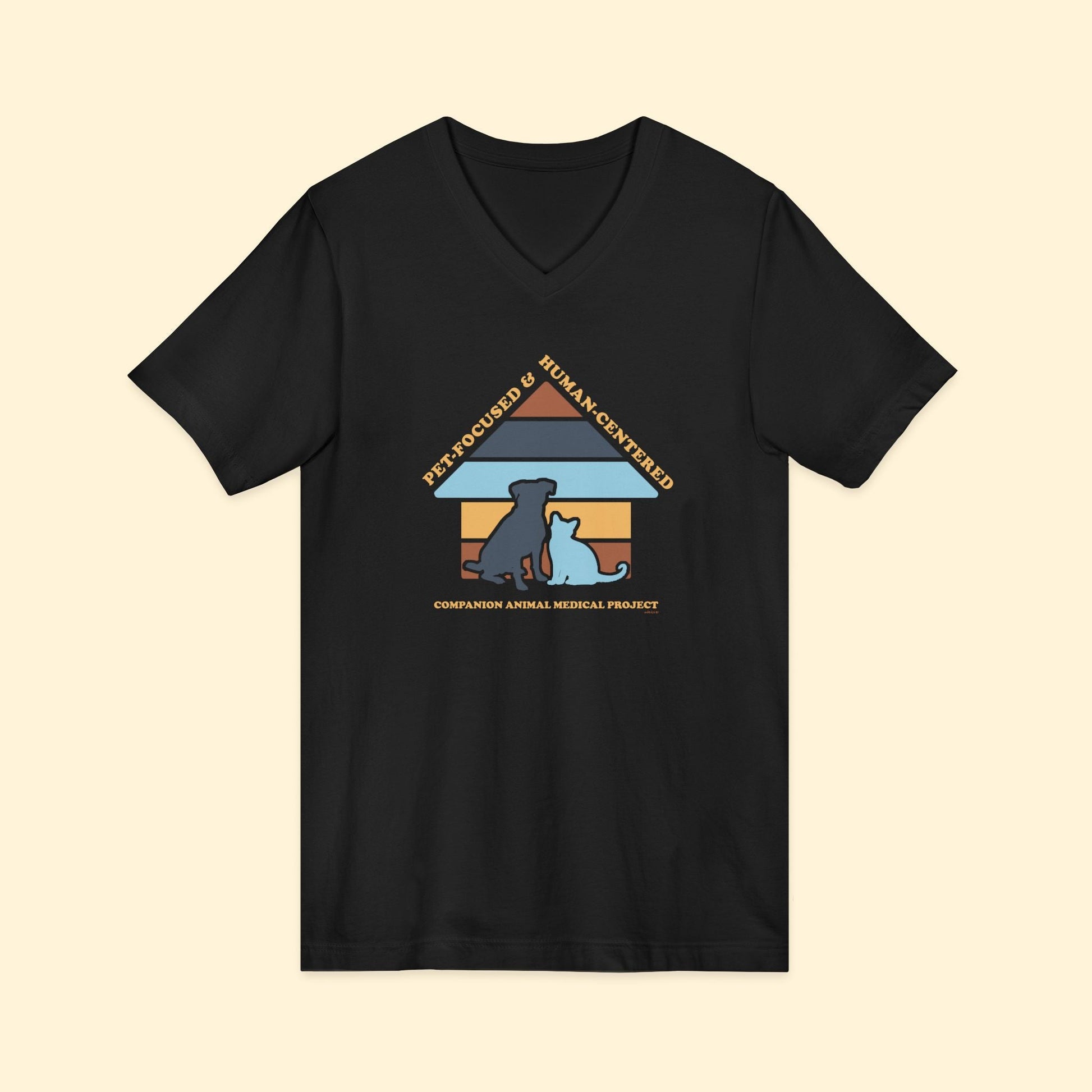 Unisex V - Neck Tee | FUNDRAISER | Companion Animal Medical Project - Detezi Designs - 32647935580938175360