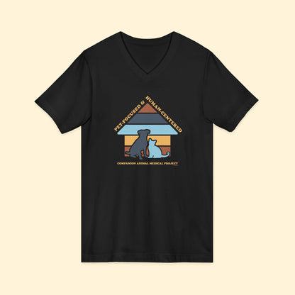 Unisex V - Neck Tee | FUNDRAISER | Companion Animal Medical Project - Detezi Designs - 32647935580938175360