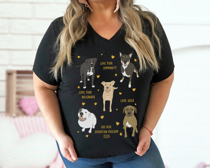 Unisex V-Neck Tee | FUNDRAISER | Dog Aide | Operation Freedom 2026 - Detezi Designs-33082111034664221587