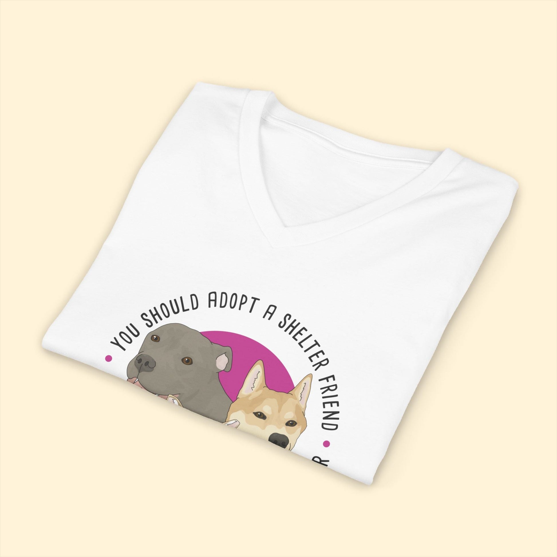 Unisex V - Neck Tee | FUNDRAISER | Friends of Anson County Animal Shelter - Detezi Designs - 19731112982785281828