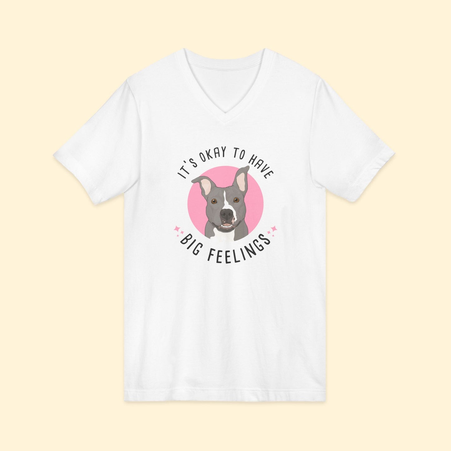 Unisex V-Neck Tee | FUNDRAISER | Friends of City Dogs Cleveland - Detezi Designs-14442749098759564875