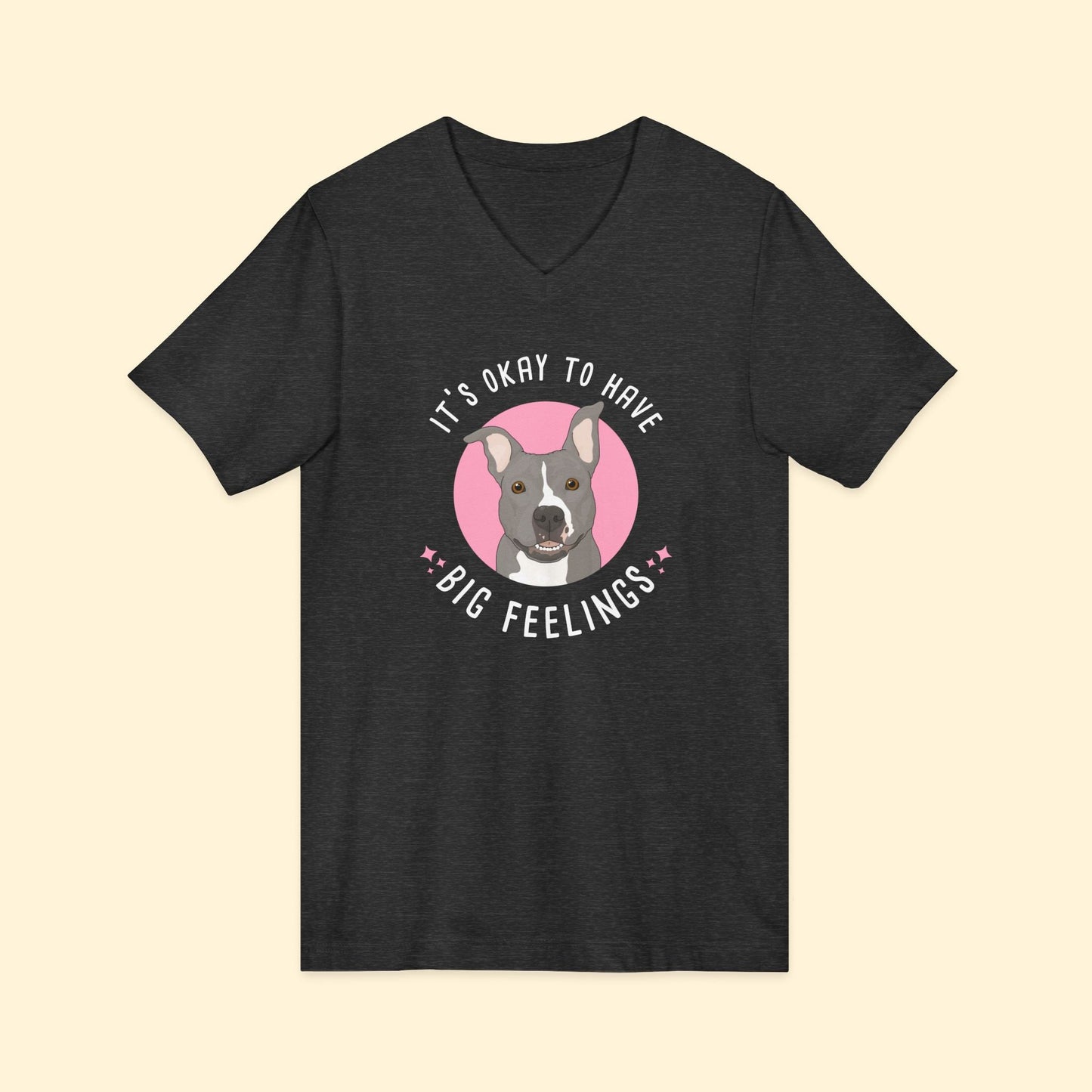 Unisex V-Neck Tee | FUNDRAISER | Friends of City Dogs Cleveland - Detezi Designs-14442749098759564875