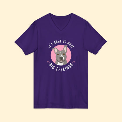 Unisex V-Neck Tee | FUNDRAISER | Friends of City Dogs Cleveland - Detezi Designs-16511077120287178010