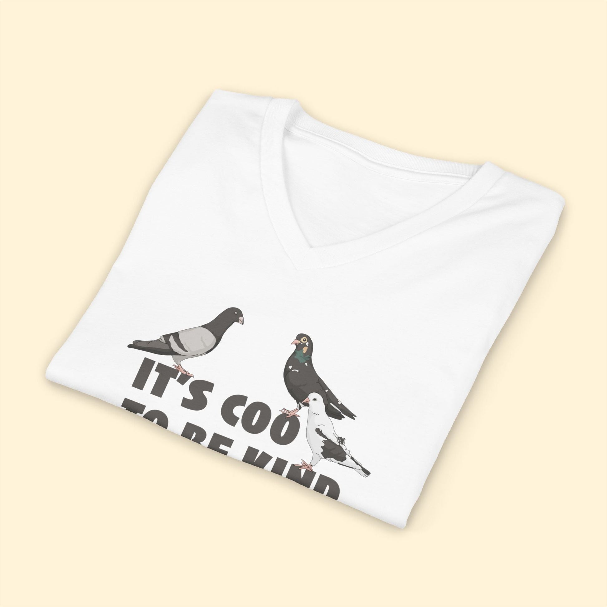 Unisex V - Neck Tee | FUNDRAISER | Great Lakes Pigeon Rescue - Detezi Designs - 30432089507270198083