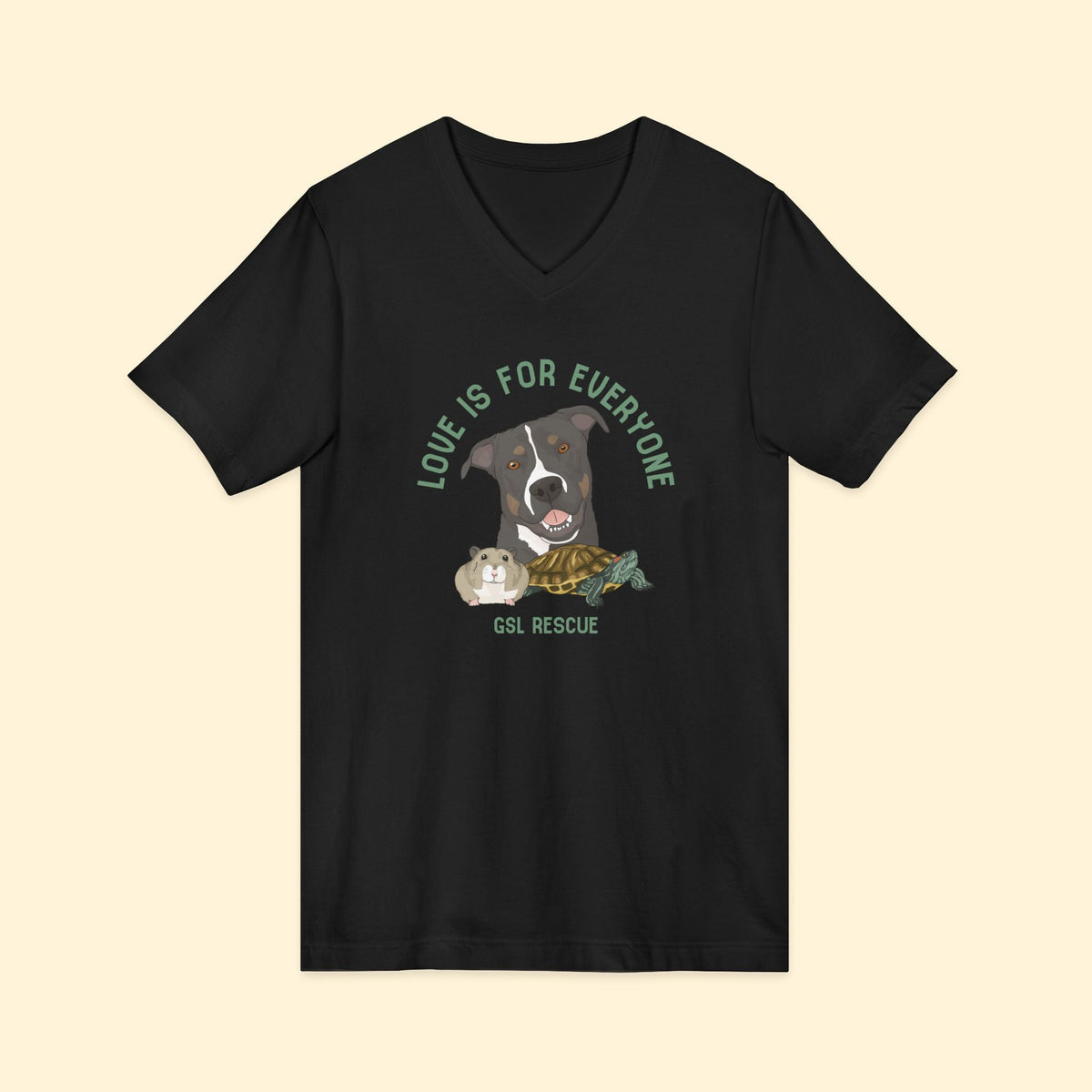 Unisex V-Neck Tee | FUNDRAISER | GSL Rescue - Detezi Designs-13193576547929795247