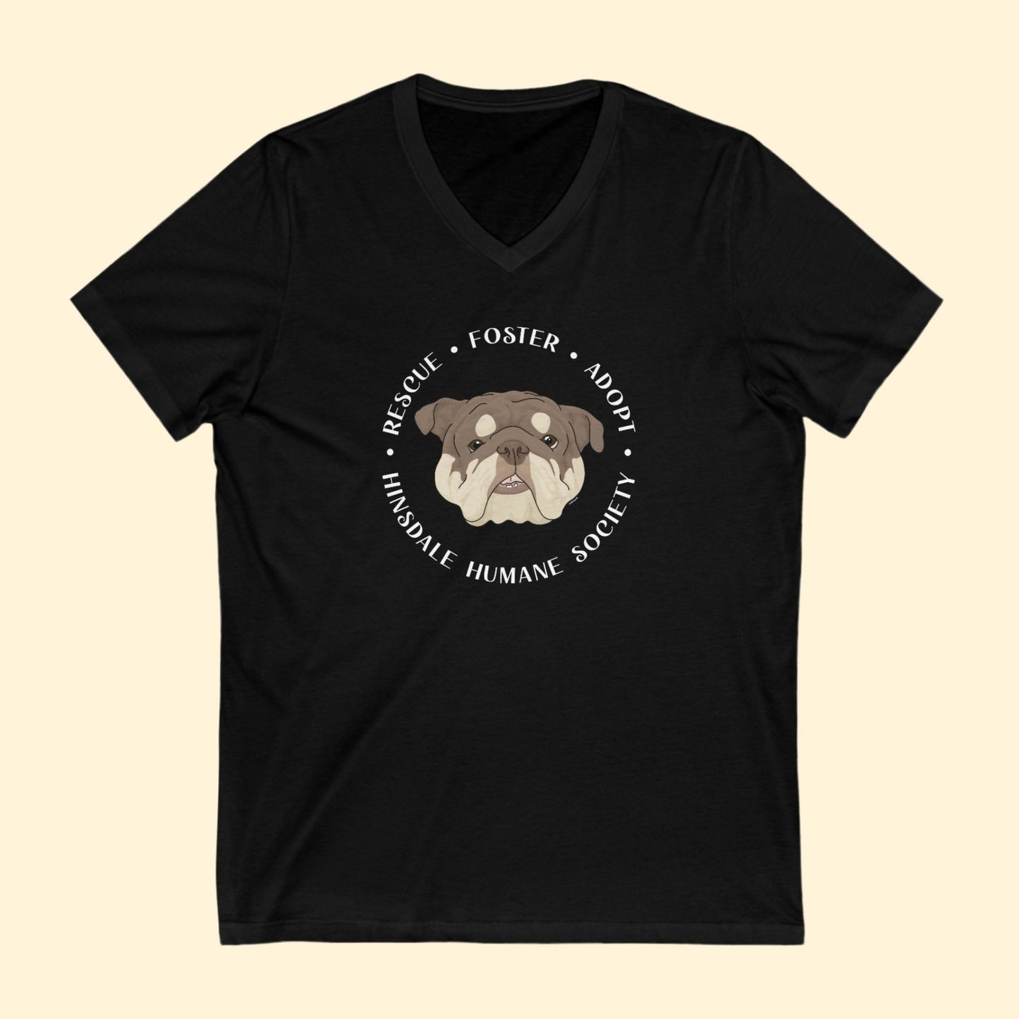 Unisex V - Neck Tee | FUNDRAISER | Hinsdale Humane Society - Detezi Designs - 11078452352348822920