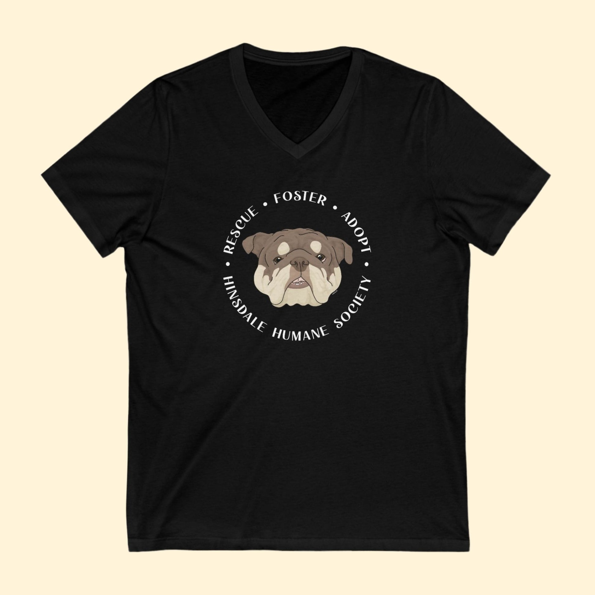 Unisex V - Neck Tee | FUNDRAISER | Hinsdale Humane Society - Detezi Designs - 11078452352348822920