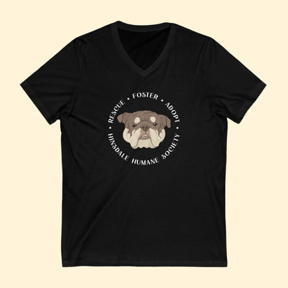 Unisex V - Neck Tee | FUNDRAISER | Hinsdale Humane Society - Detezi Designs - 11078452352348822920