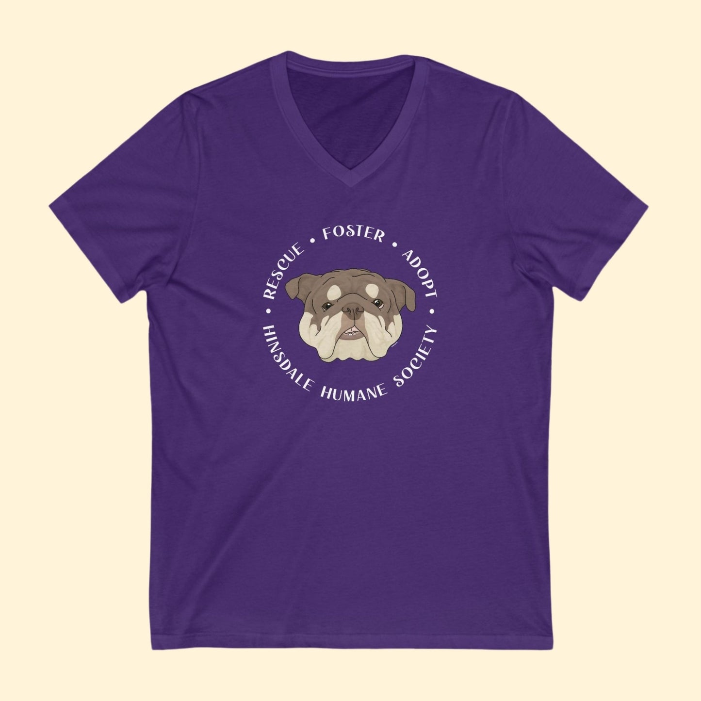 Unisex V - Neck Tee | FUNDRAISER | Hinsdale Humane Society - Detezi Designs - 15330252308357623715