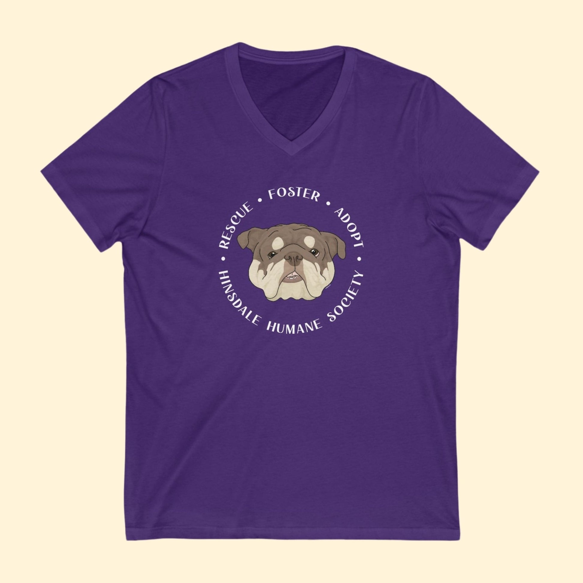 Unisex V - Neck Tee | FUNDRAISER | Hinsdale Humane Society - Detezi Designs - 15330252308357623715