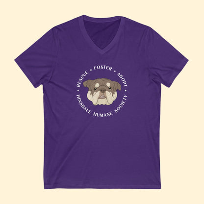 Unisex V - Neck Tee | FUNDRAISER | Hinsdale Humane Society - Detezi Designs - 15330252308357623715