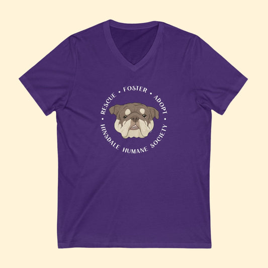 Unisex V - Neck Tee | FUNDRAISER | Hinsdale Humane Society - Detezi Designs - 15330252308357623715