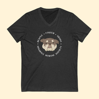 Unisex V - Neck Tee | FUNDRAISER | Hinsdale Humane Society - Detezi Designs - 19877545908393939492