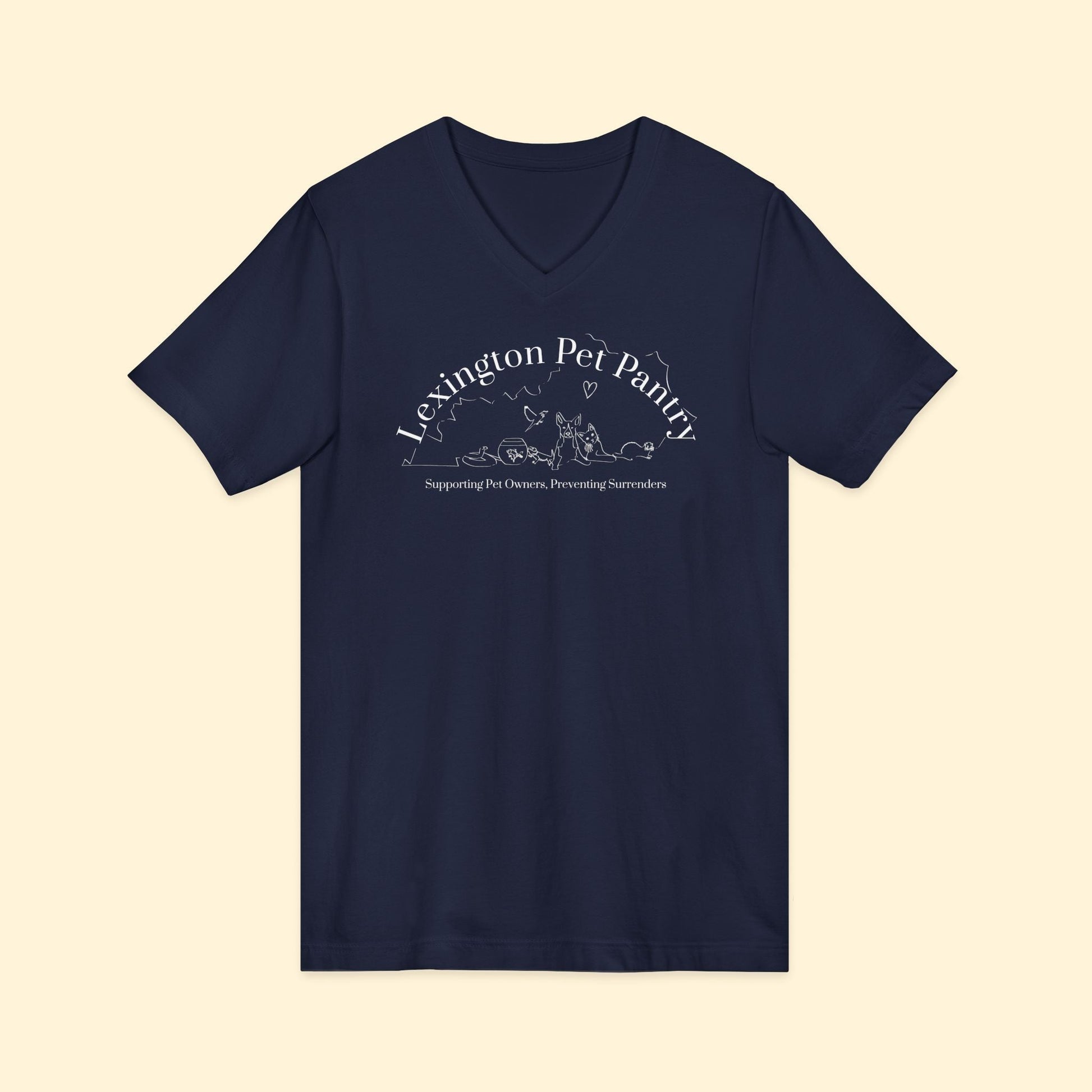 Unisex V - Neck Tee | FUNDRAISER | Lexington Pet Pantry - Detezi Designs - 17665057676847197441