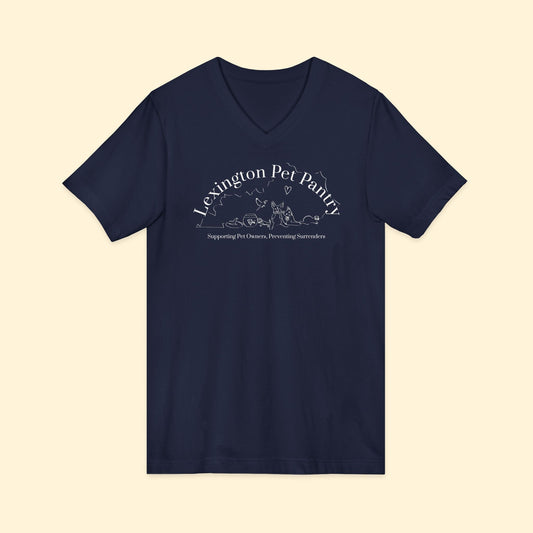 Unisex V - Neck Tee | FUNDRAISER | Lexington Pet Pantry - Detezi Designs - 17665057676847197441