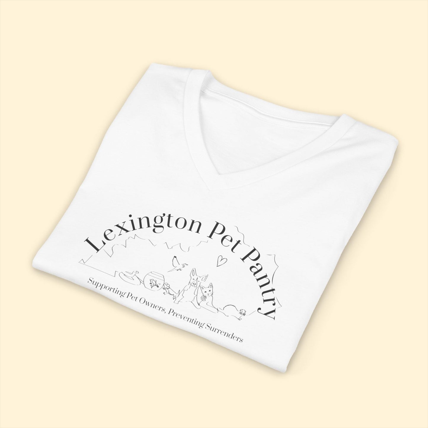 Unisex V - Neck Tee | FUNDRAISER | Lexington Pet Pantry - Detezi Designs - 25533174150832217678