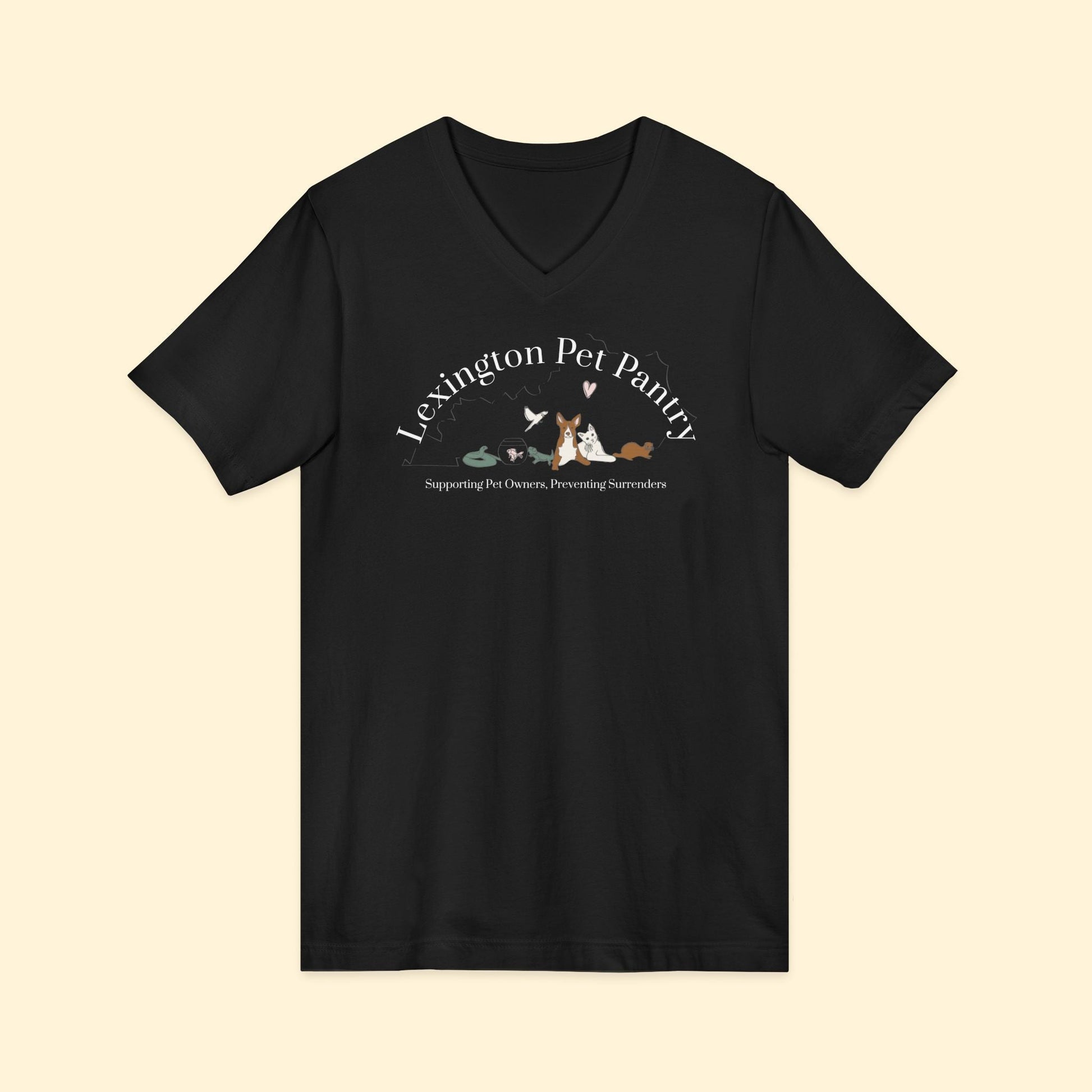 Unisex V - Neck Tee | FUNDRAISER | Lexington Pet Pantry - Detezi Designs - 25533174150832217678