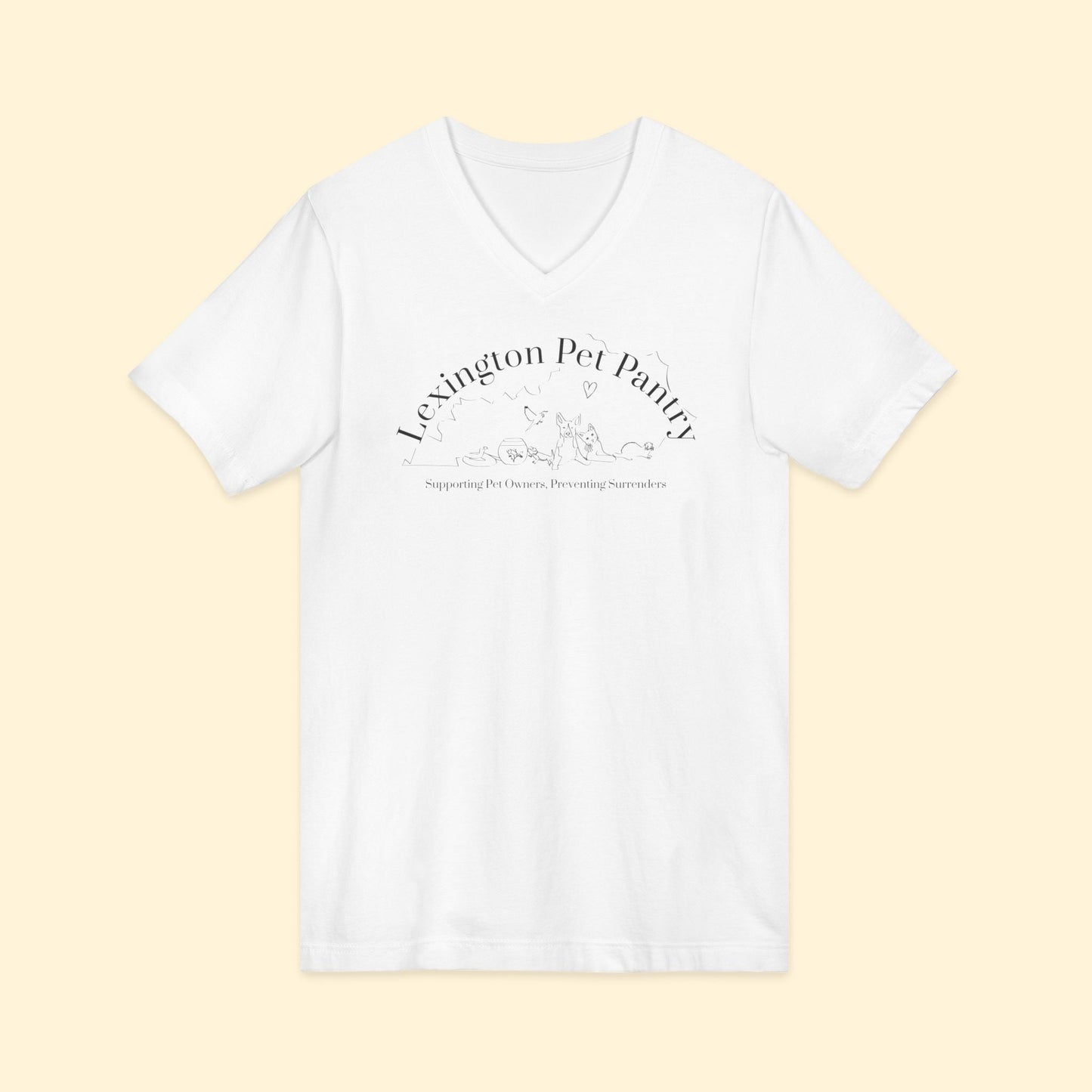 Unisex V - Neck Tee | FUNDRAISER | Lexington Pet Pantry - Detezi Designs - 28022846866196758471