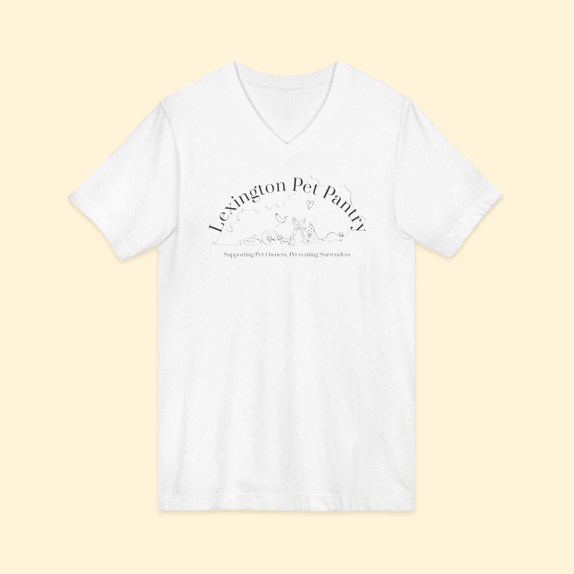 Unisex V - Neck Tee | FUNDRAISER | Lexington Pet Pantry - Detezi Designs - 28022846866196758471