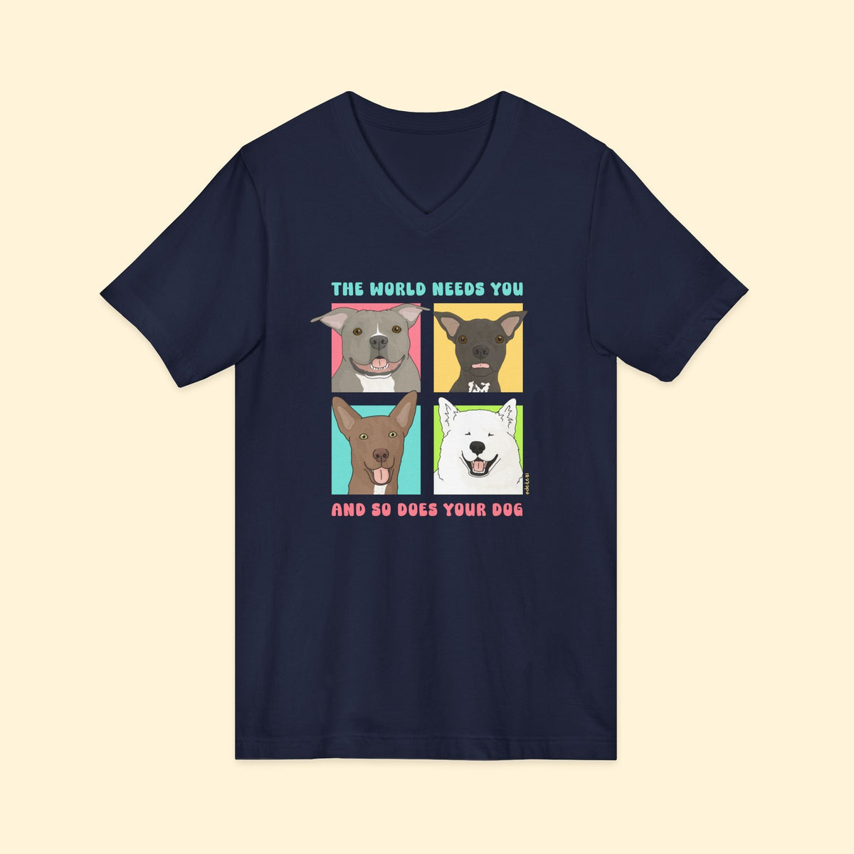 Unisex V-Neck Tee | FUNDRAISER | Maybel's Legacy | The World Needs You - Detezi Designs-18560714683030238465
