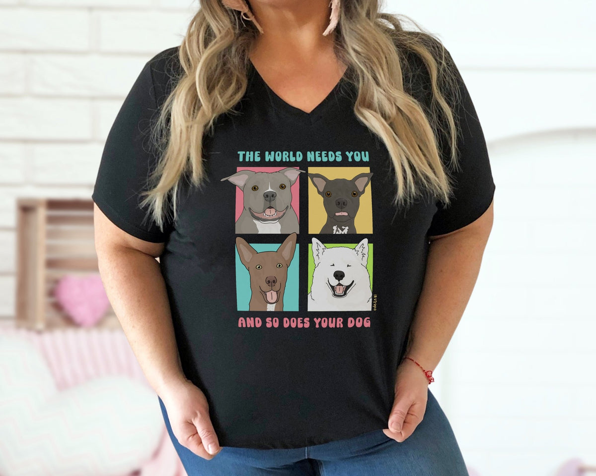 Unisex V-Neck Tee | FUNDRAISER | Maybel's Legacy | The World Needs You - Detezi Designs-18888226219909412787