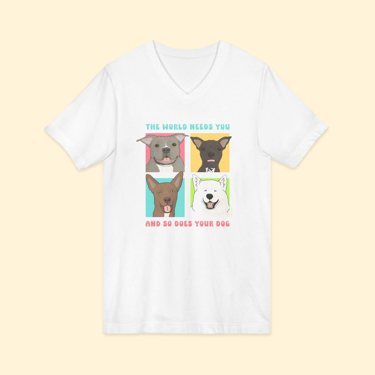 Unisex V-Neck Tee | FUNDRAISER | Maybel's Legacy | The World Needs You - Detezi Designs-31991651204014148384