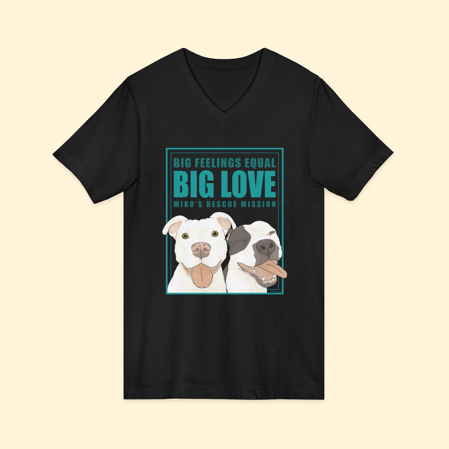 Unisex V - Neck Tee | FUNDRAISER | Miko's Rescue Mission - Detezi Designs - 25620012249375775791