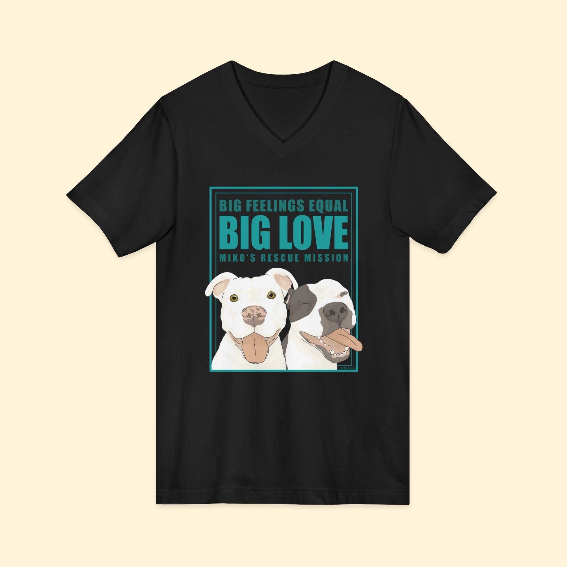 Unisex V - Neck Tee | FUNDRAISER | Miko's Rescue Mission - Detezi Designs - 25620012249375775791