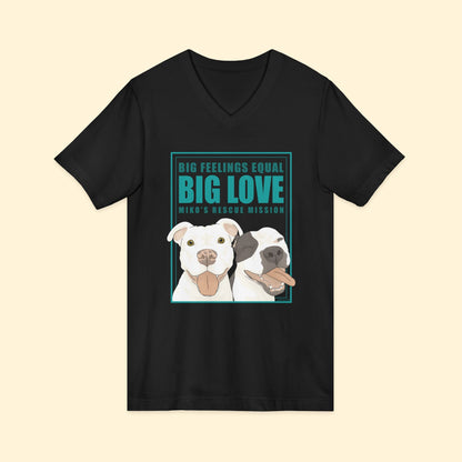 Unisex V - Neck Tee | FUNDRAISER | Miko's Rescue Mission - Detezi Designs - 25620012249375775791