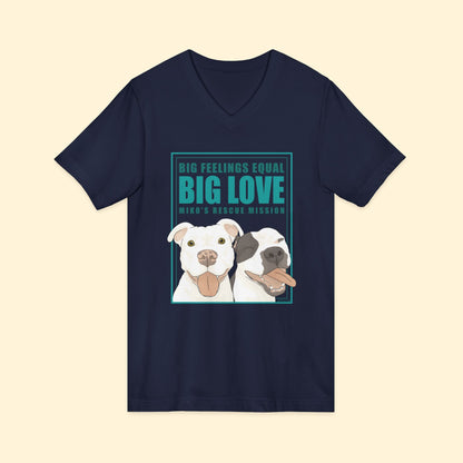 Unisex V - Neck Tee | FUNDRAISER | Miko's Rescue Mission - Detezi Designs - 83904345912805162724