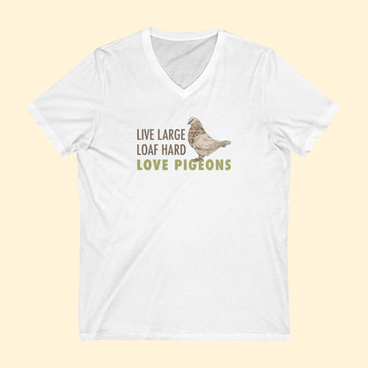 Unisex V - Neck Tee | FUNDRAISER | Moose's Flock | Loaf Hard - Detezi Designs - 26706765861921030930