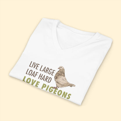 Unisex V - Neck Tee | FUNDRAISER | Moose's Flock | Loaf Hard - Detezi Designs - 55206159185442516365