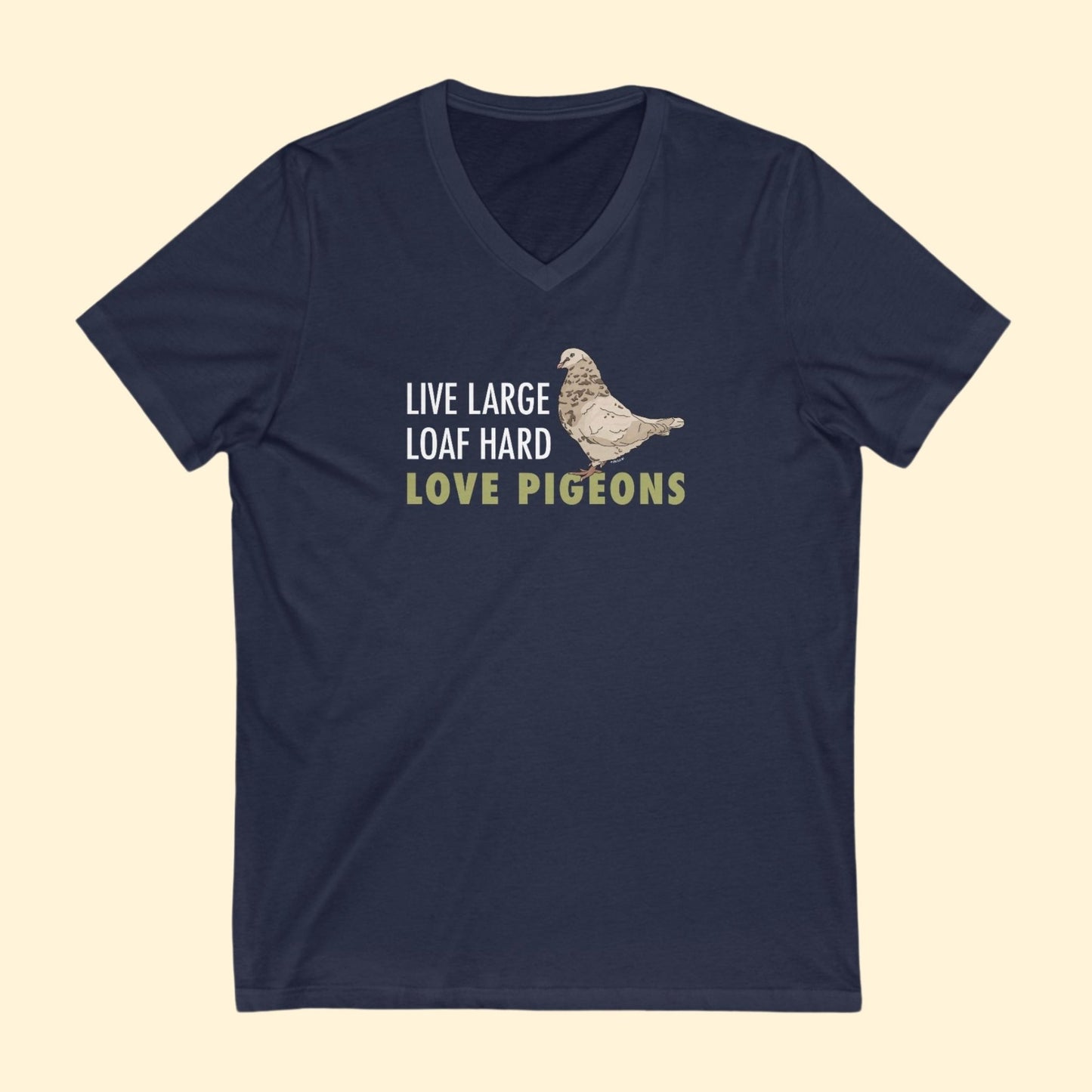 Unisex V - Neck Tee | FUNDRAISER | Moose's Flock | Loaf Hard - Detezi Designs - 55206159185442516365