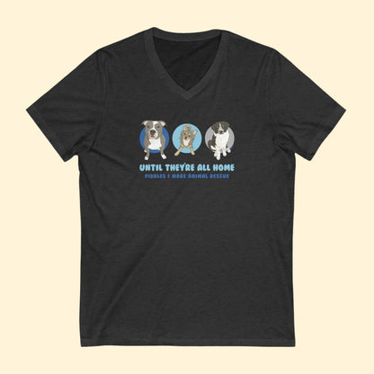 Unisex V - Neck Tee | FUNDRAISER | Pibbles & More Animal Rescue - Detezi Designs - 44825192789565412822