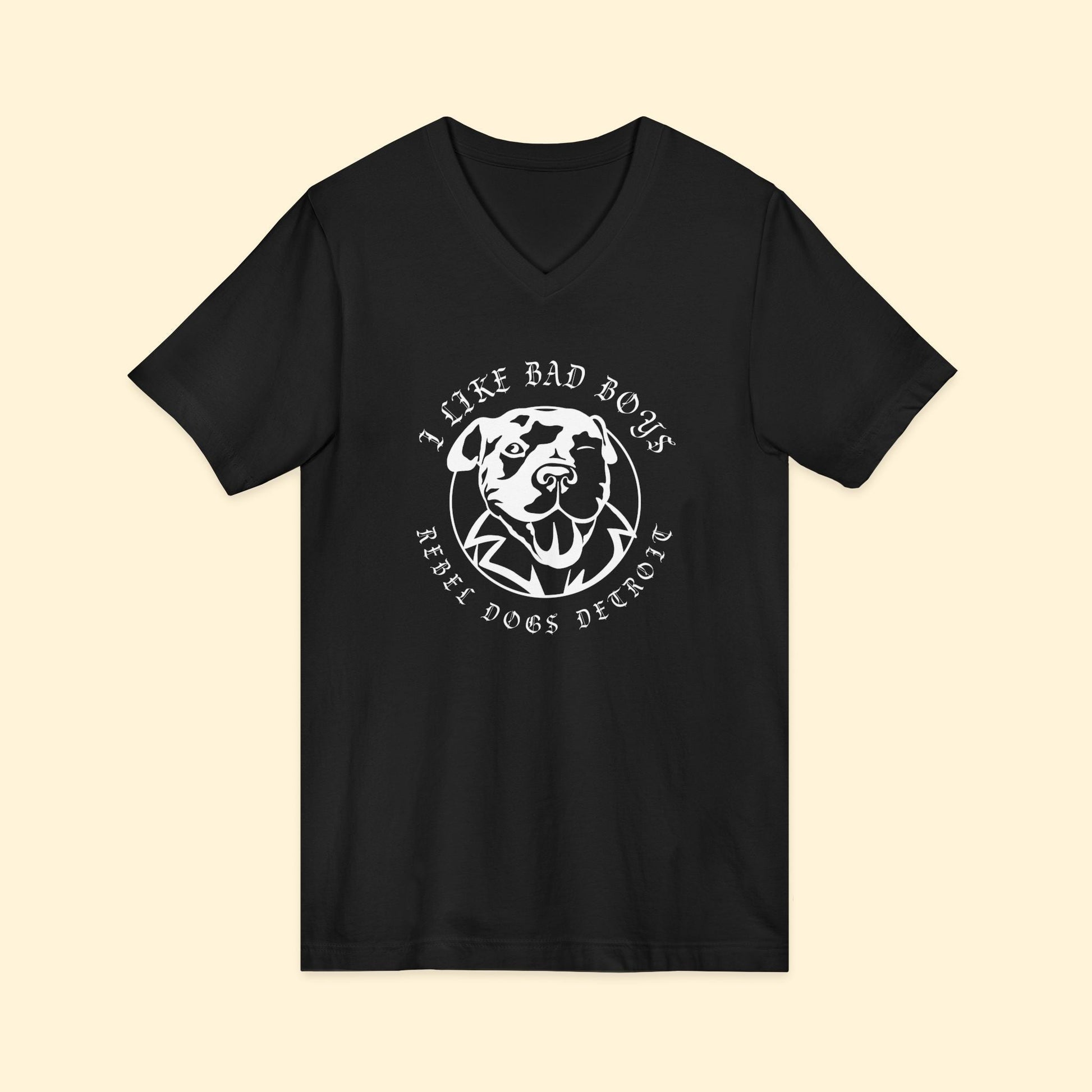 Unisex V - Neck Tee | FUNDRAISER | Rebel Dogs Detroit - Detezi Designs - 72563532108703067702