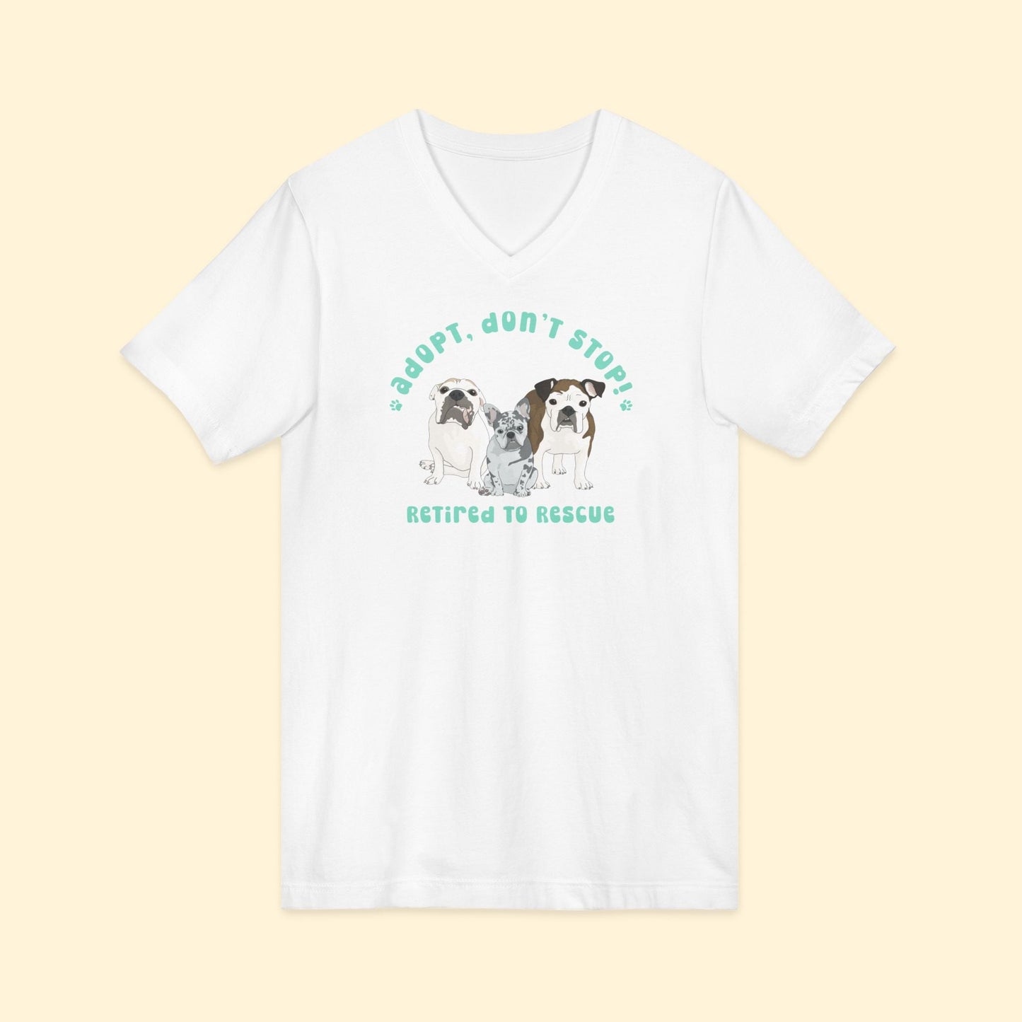 Unisex V - Neck Tee | FUNDRAISER | Retired to Rescue - Detezi Designs - 21005016281682110465