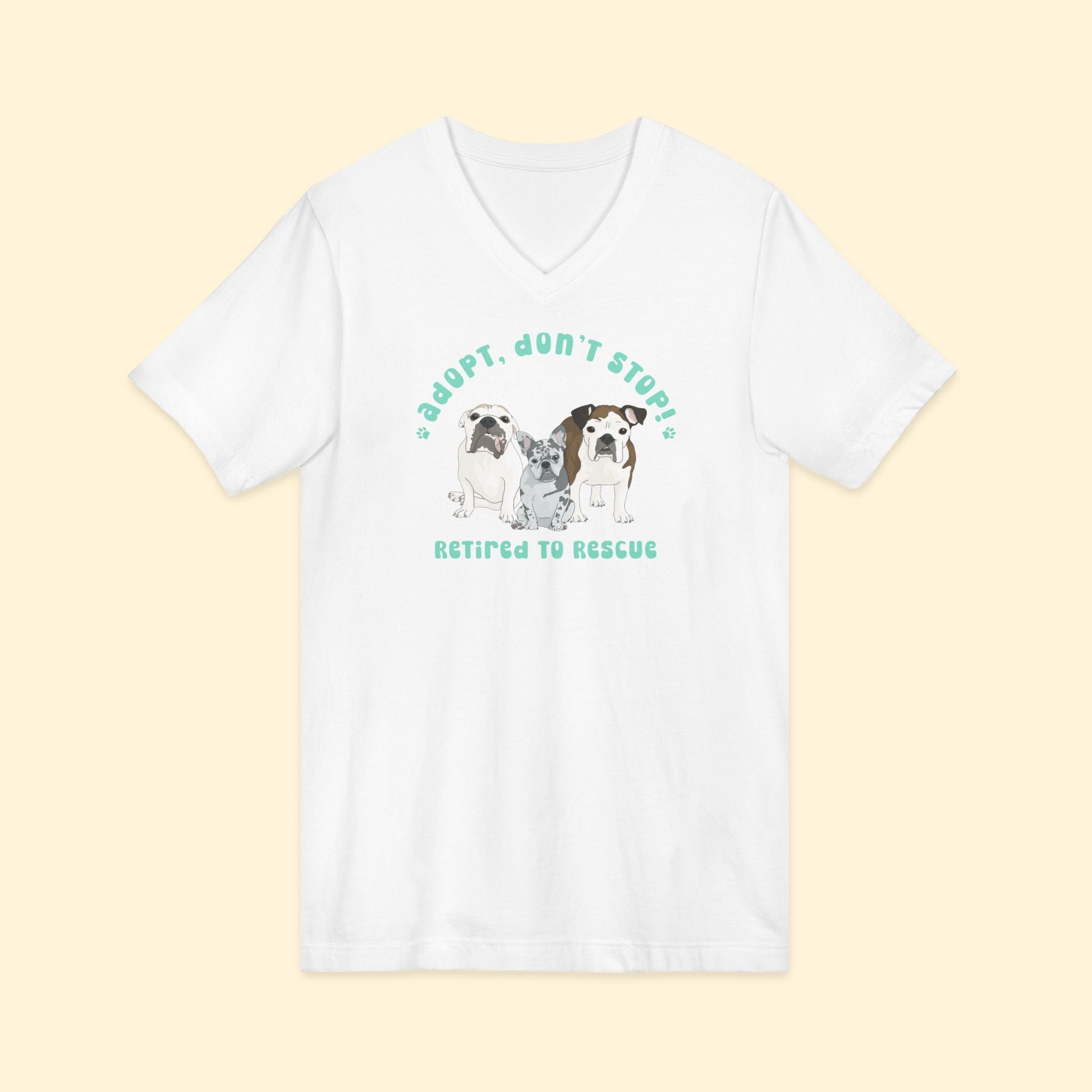 Unisex V - Neck Tee | FUNDRAISER | Retired to Rescue - Detezi Designs - 21005016281682110465