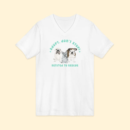 Unisex V - Neck Tee | FUNDRAISER | Retired to Rescue - Detezi Designs - 21005016281682110465