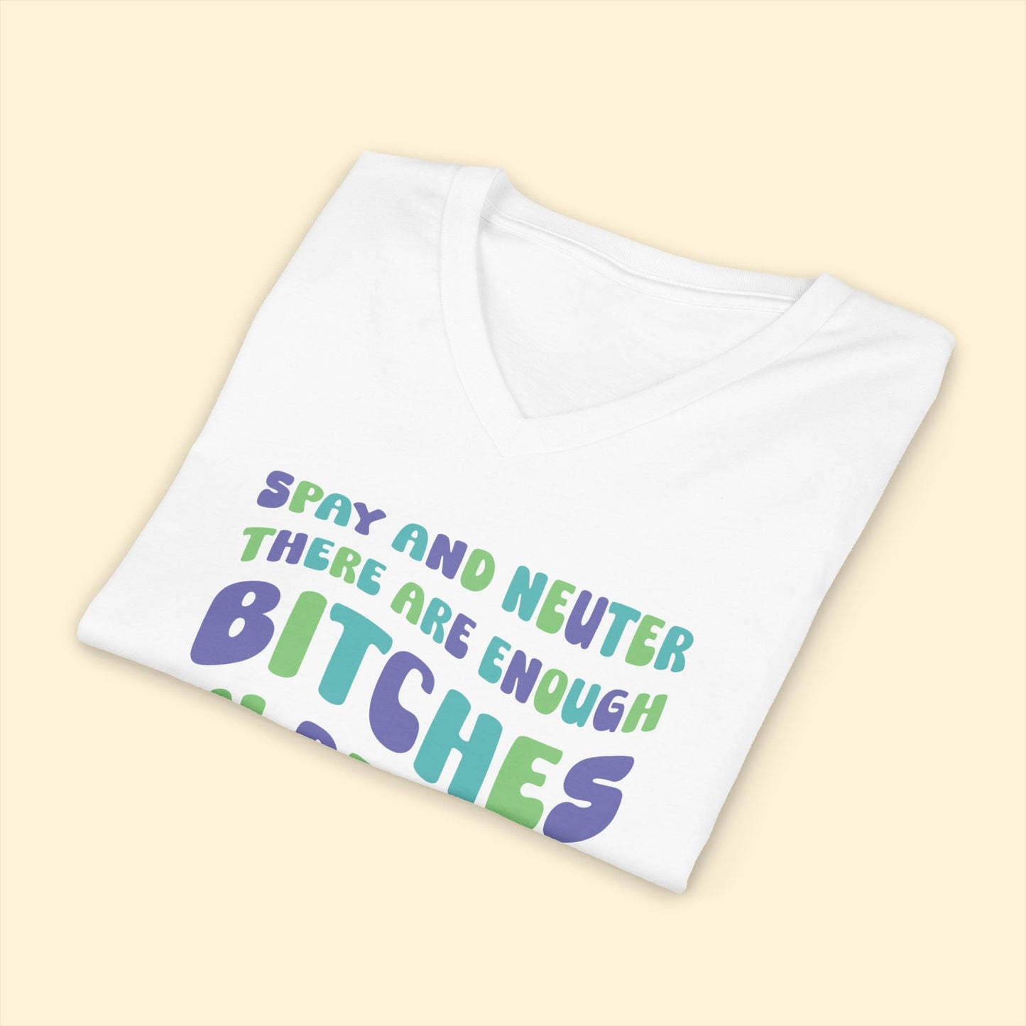 Unisex V - Neck Tee | FUNDRAISER | Sunnyside Street Dogs | Spay & Neuter - Detezi Designs - 13237372198303521201