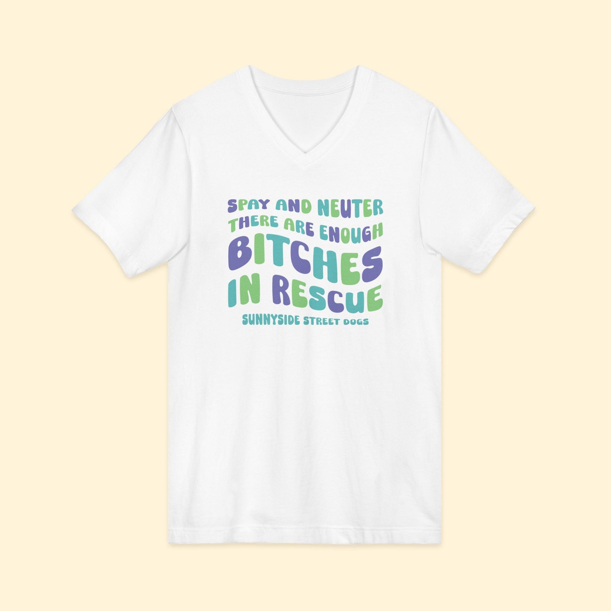 Unisex V - Neck Tee | FUNDRAISER | Sunnyside Street Dogs | Spay & Neuter - Detezi Designs - 13247307992550238645