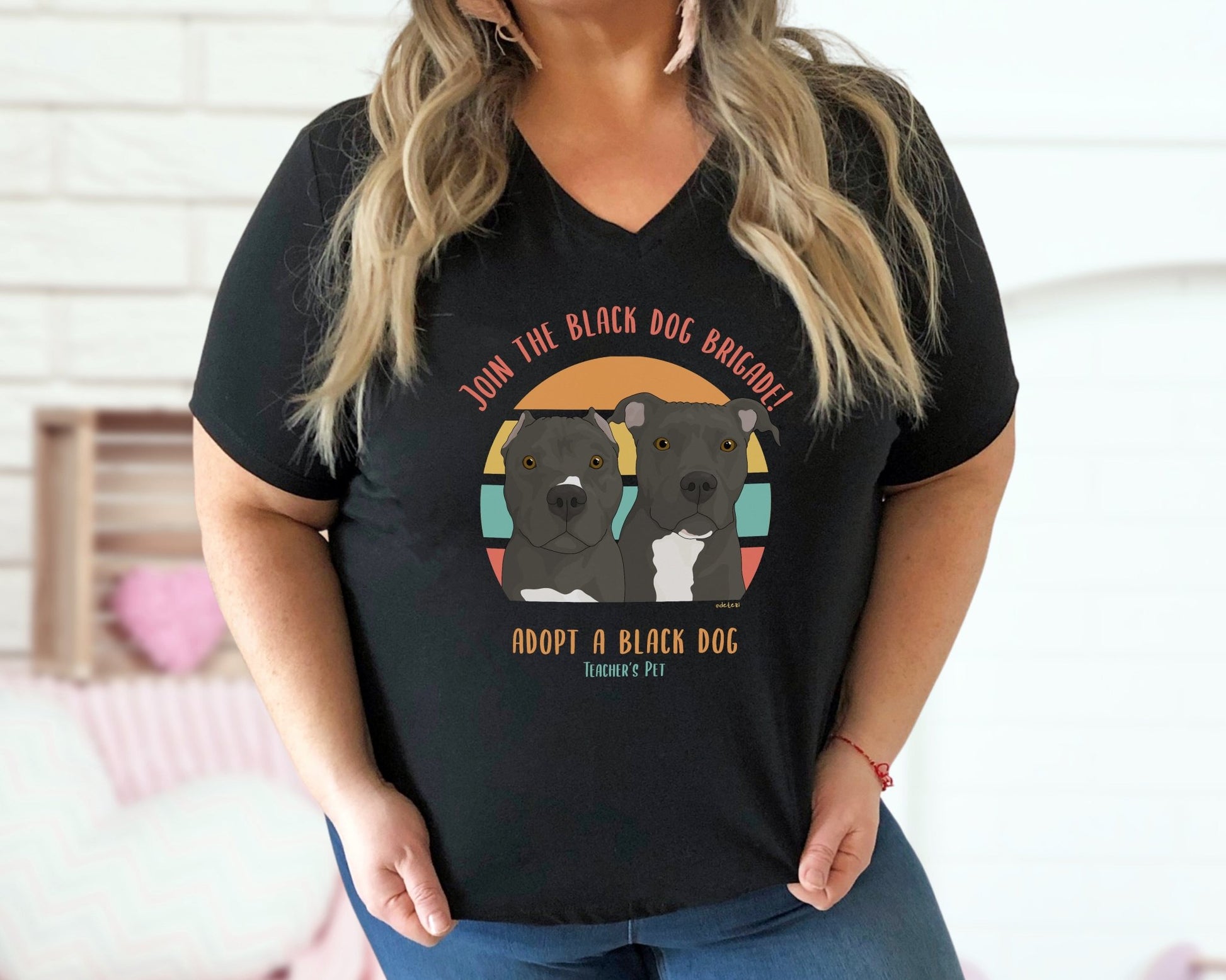 Unisex V - Neck Tee | FUNDRAISER | Teacher's Pet - Detezi Designs - 20032005132154591934