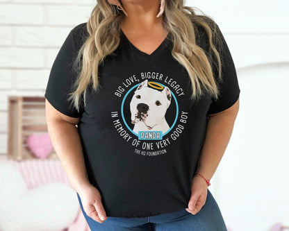 Unisex V - Neck Tee | FUNDRAISER | The KG Foundation | In Memory of Panda - Detezi Designs - 25119580765549915169