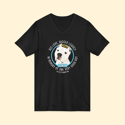 Unisex V - Neck Tee | FUNDRAISER | The KG Foundation | In Memory of Panda - Detezi Designs - 29359642273254629829