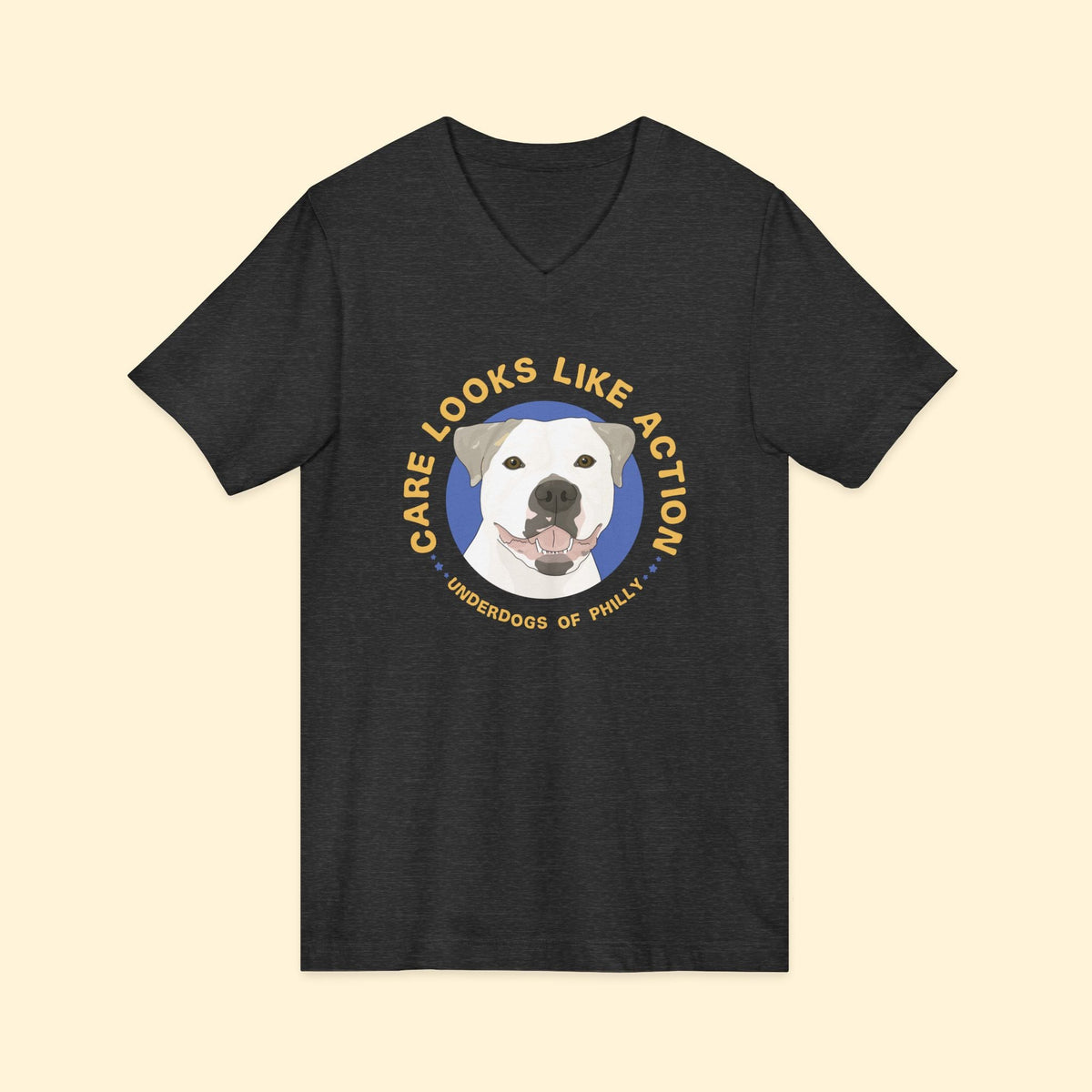 Unisex V-Neck Tee | FUNDRAISER | Underdogs of Philly - Detezi Designs-84012560316268673946