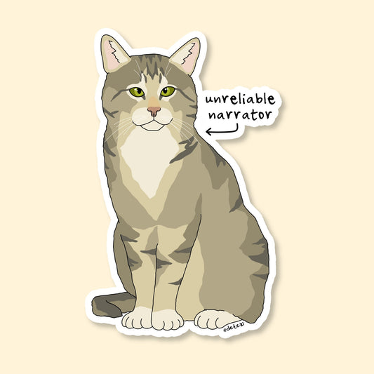 Unreliable Narrator | Vinyl Sticker - Detezi Designs-