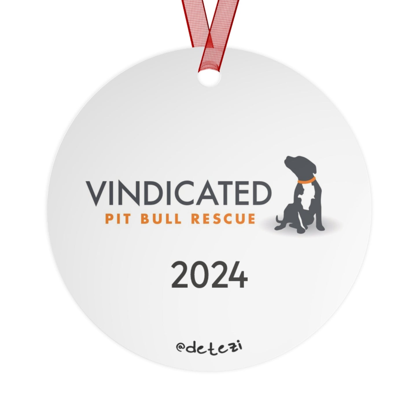 Vindicated Pit Bull Rescue | FUNDRAISER | 2024 Holiday Ornament - Detezi Designs - 31038737854209944797